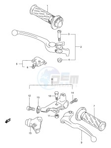 GS500 (E2) drawing HANDLE LEVER