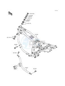 ZX 1100 F [GPZ 1100 ABS] (F1) [GPZ 1100 ABS] drawing FRAME