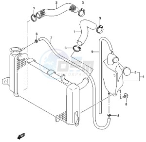 LT-Z400 drawing RADIATOR HOSE