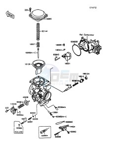 VN 1500 A [VULCAN 1500] (A10-A13) [VULCAN 1500] drawing CARBURETOR PARTS