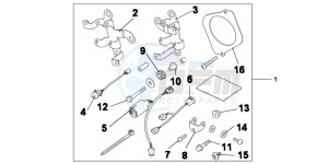 GL1800D GoldWing - GL1800-D UK - (E) drawing KIT,FOG LAMP ATT.