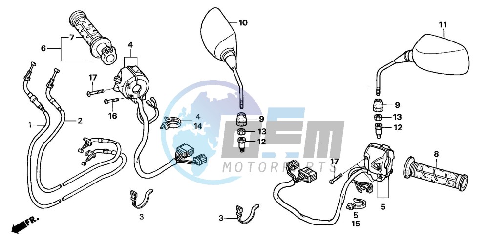 SWITCH/CABLE/MIRROR (NSS250EX)