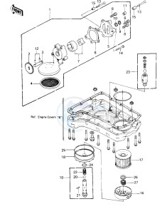 KZ 650 F (F1) drawing OIL PUMP_OIL FILTER