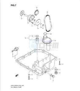 GSX1250 FA drawing OIL PAN - OIL PUMP