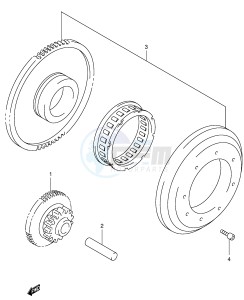 SV650S (E2) drawing STARTER CLUTCH