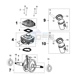 LUDIX 14 RPRO drawing CRANKSHAFT IAE ALU