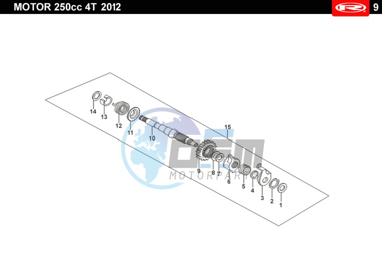 COMPLETE STARTING AXLE