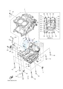 MT07 700 (1WS6 1WS8) drawing CRANKCASE