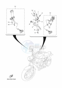 XSR700 MTM690 (BU32) drawing HANDLE SWITCH & LEVER