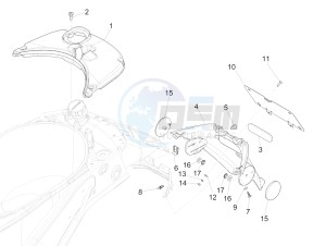 Sprint 150 4T 3V iGet E4 ABS (NAFTA) drawing Rear cover - Splash guard