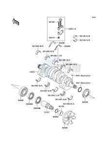 JET SKI STX-12F JT1200D7F FR drawing Crankshaft