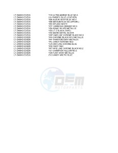 LT-Z400 (E3-E28) drawing * COLOR CHART *