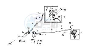 GTS 125I drawing REAR BRAKE CALIPER / BRAKE MOUNT