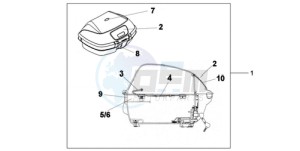 CBF1000TA UK - (E / ABS MKH) drawing 45L TOPBOX PEARL COOL WHITE