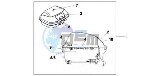 45L TOPBOX PEARL COOL WHITE