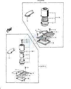 G4 TR (A-C) 100 drawing AIR CLEANER -- 70-73- -