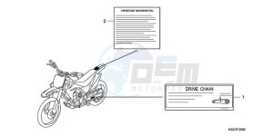 CRF150RB9 Europe Direct - (ED / T19 2ED) drawing CAUTION LABEL