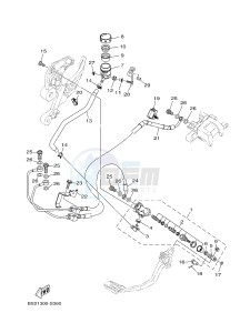 MTN850-A MTN-850-A MT-09 ABS (BS27) drawing REAR MASTER CYLINDER