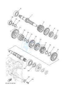 XT250 XT250N (B1UG) drawing TRANSMISSION