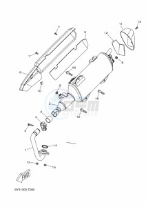 CZD300-A XMAX 300 (BY35) drawing EXHAUST