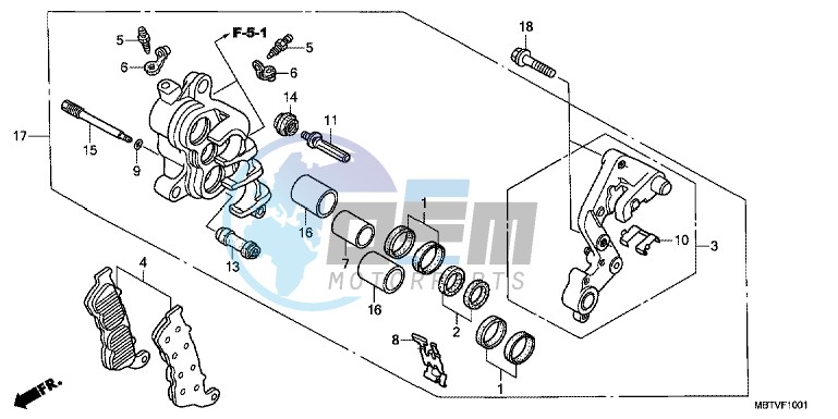 FRONT BRAKE CALIPER (R.) (XL1000VA)