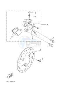 YN50 NEO'S (2APH 2APH 2APH) drawing FRONT BRAKE CALIPER