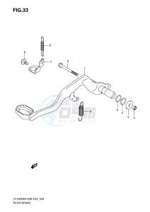 LT-Z400 (E28-E33) drawing REAR BRAKE