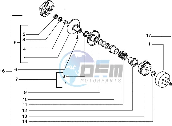 Driven pulley