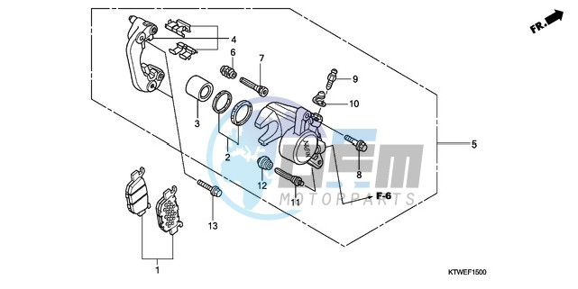 REAR BRAKE CALIPER