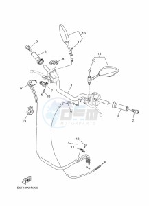 MT-10 MTN1000 (B67J) drawing STEERING HANDLE & CABLE