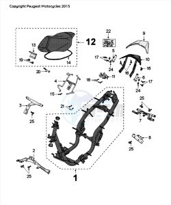 FIGHT 4 50 2T DARKSIDE drawing FRAME AND SADDLE