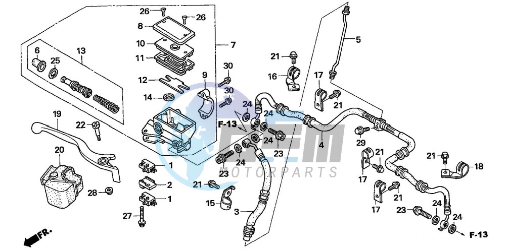 FR. BRAKE MASTER CYLINDER