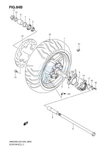 AN650 (E3-E28) Burgman drawing REAR WHEEL (AN650K8 K9 L0)