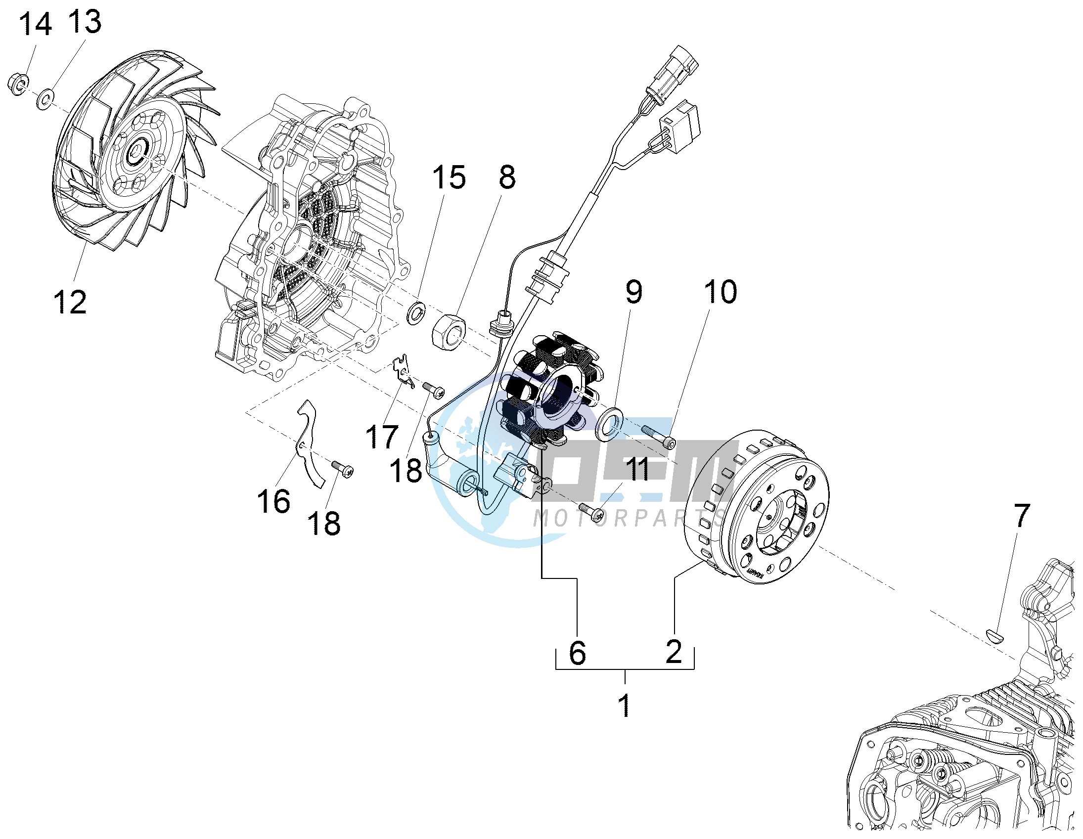 Flywheel magneto