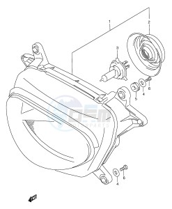 RGV250 (E1) drawing HEADLAMP