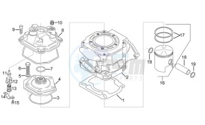 RX 125 (eng. 122cc) drawing Cylinder - Head - Piston