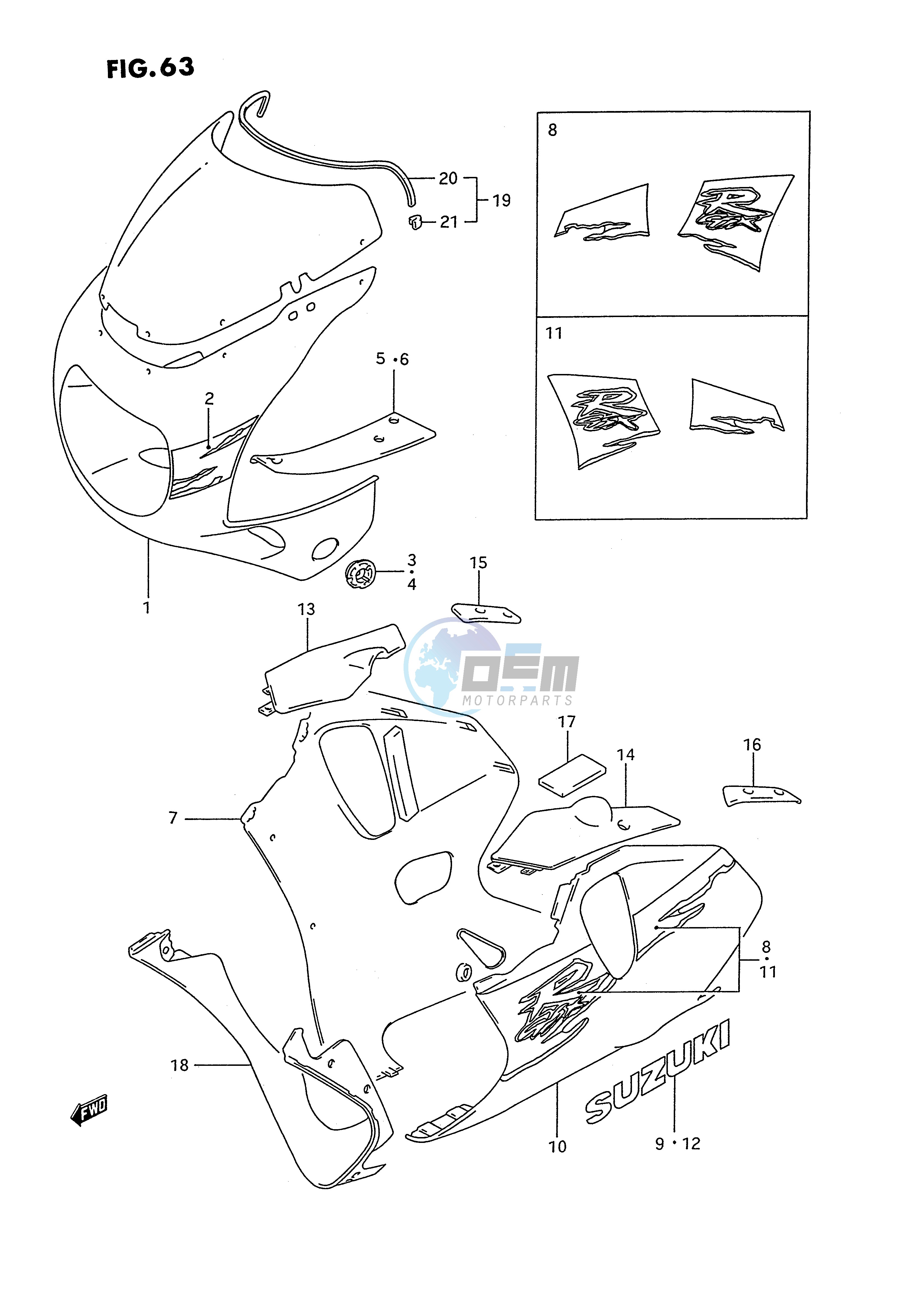 COWLING BODY (MODEL R 1UJ,C3R)