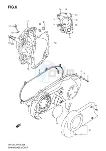 UH125 BURGMAN EU drawing CRANKCASE COVER