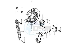 DD - 50 cc drawing REAR WHEEL