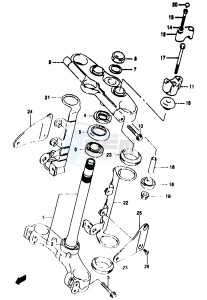 GSF1200A (E18) drawing STEERING STEM (GSF1200T V W X Y ST SV SW SX SY)