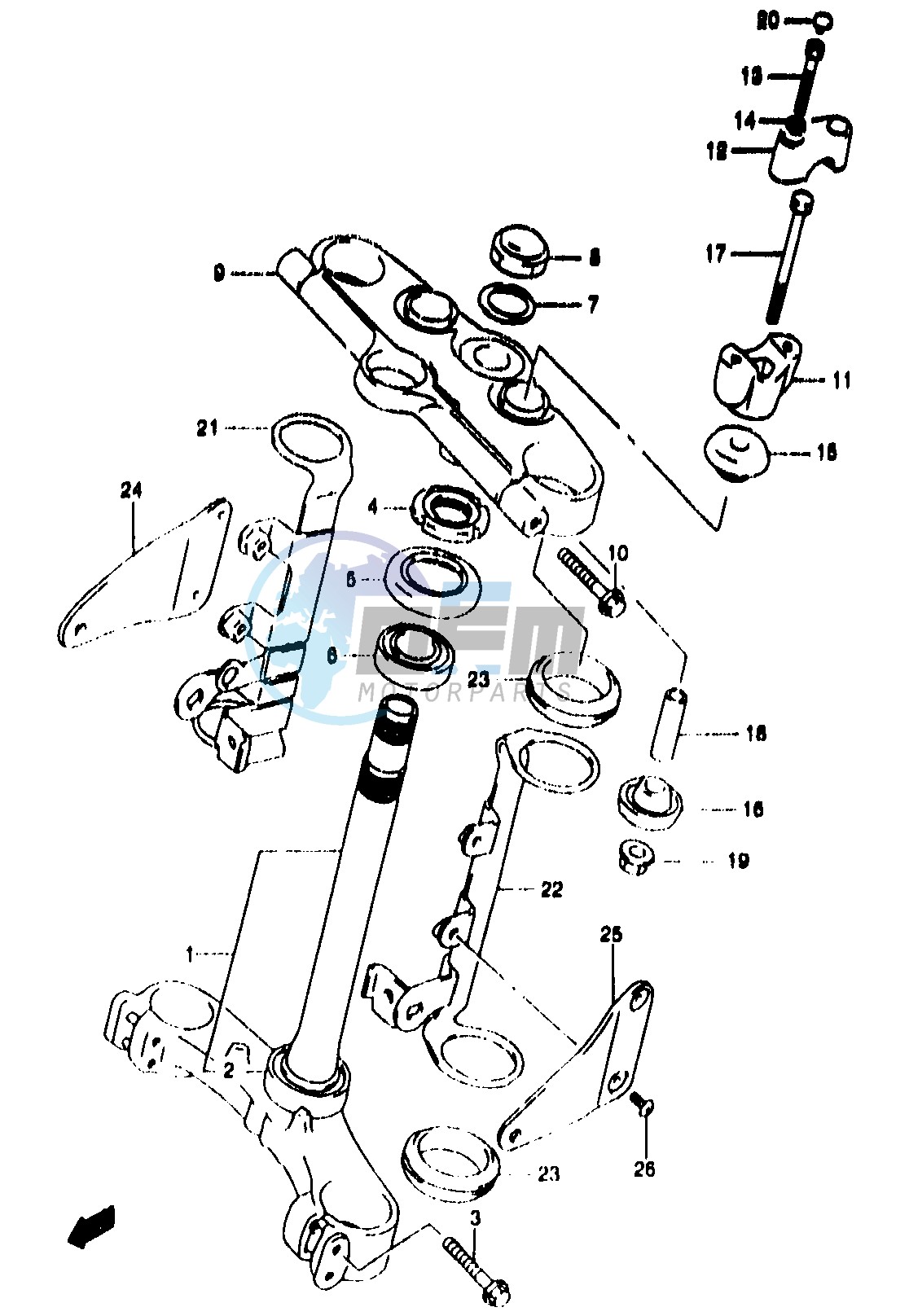 STEERING STEM (GSF1200T V W X Y ST SV SW SX SY)