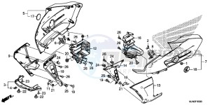 CTX1300AE CTX1300A UK - (E) drawing MIDDLE COWL