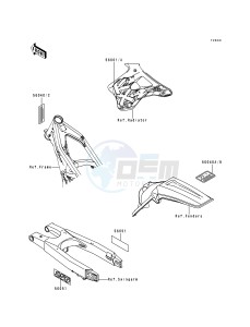 KX 250 K [KX250] (K2) [KX250] drawing LABELS