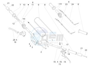 Liberty 125 4T PTT E3 (E) (EMEA) drawing Handlebars - Master cil.