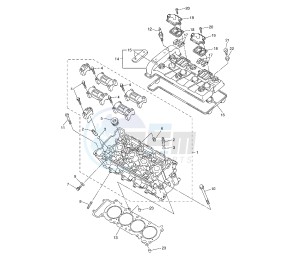 FZ6 S2 600 drawing CYLINDER HEAD