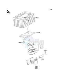 KLX 140 B (KLX140L MONSTER ENERGY) (B8F-B9FA) B9F drawing CYLINDER_PISTON-- S- -