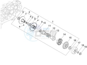 GTS 125 4T ie Super E3 (EMEA) (E, I) drawing Driven pulley