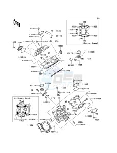 KVF 650 A [PRAIRIE 650 4X4] (A2) [PRAIRIE 650 4X4] drawing CYLINDER HEAD