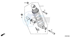 VTR2509 U drawing REAR CUSHION