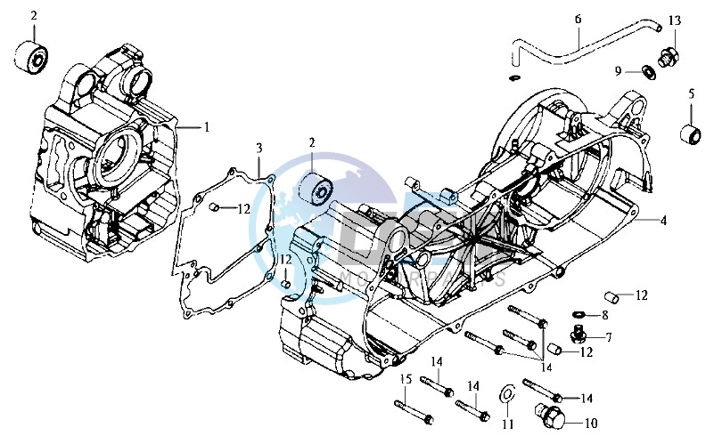 CRANKCASE RIGHT / START MOTOR